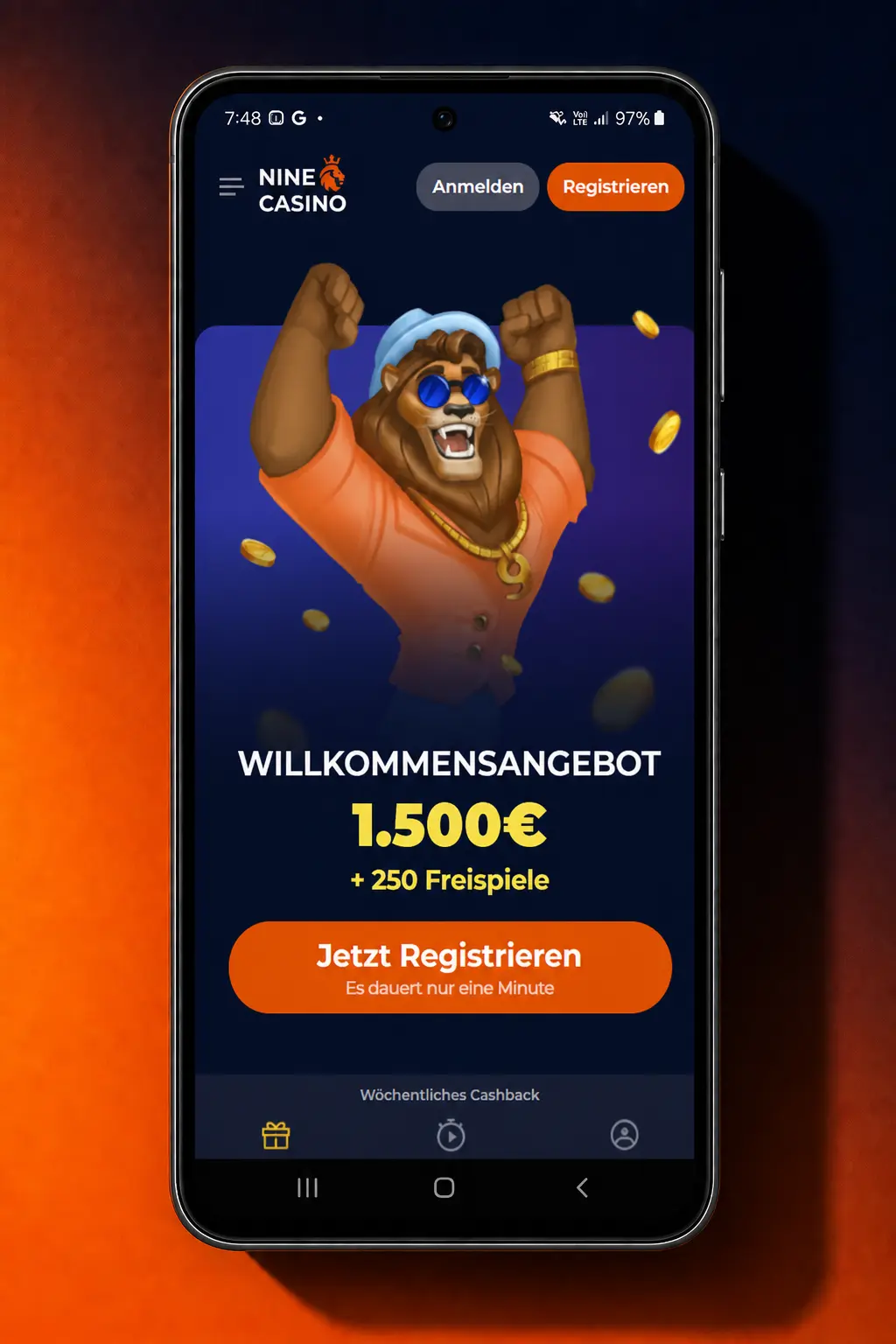 Nine Casino App auf Android-Smartphone mit Anleitung zum APK-Download und zur Installation