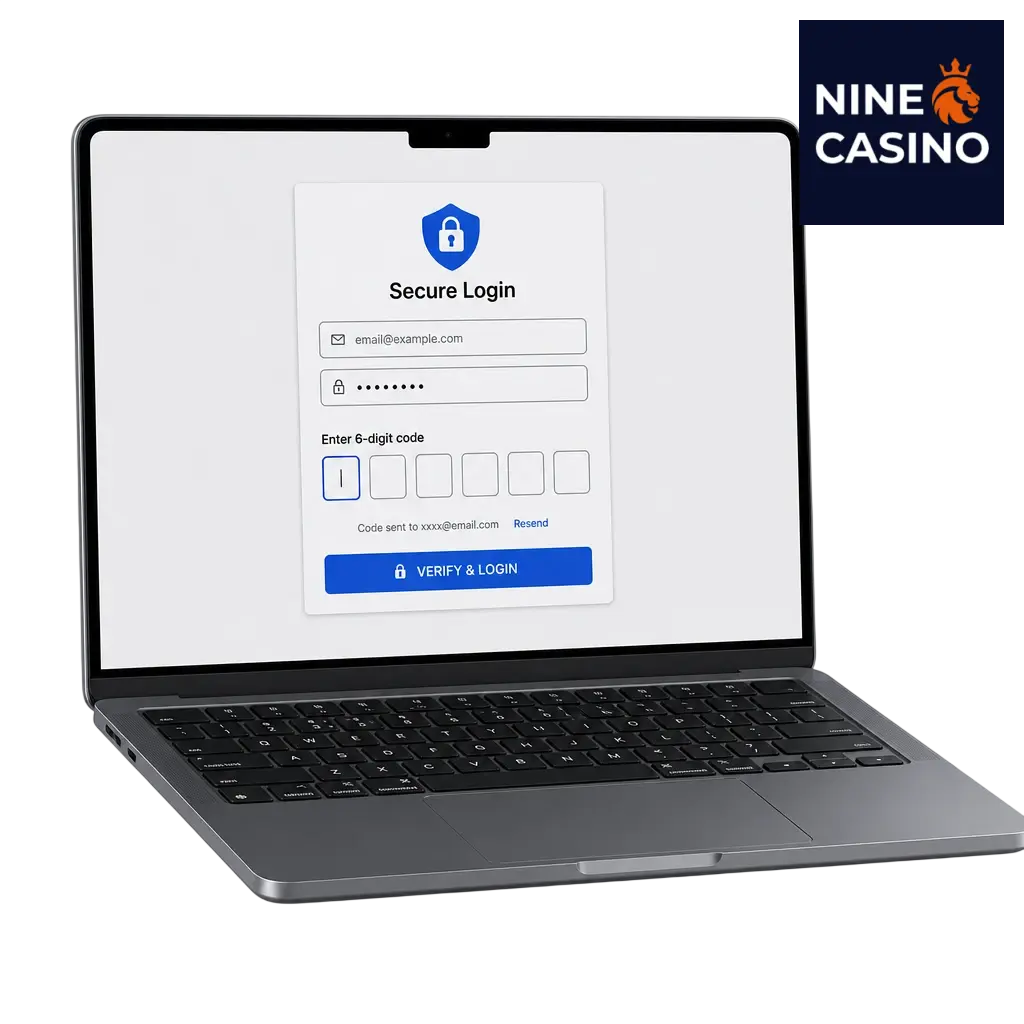 Nine Casino Login auf Smartphone in Österreich